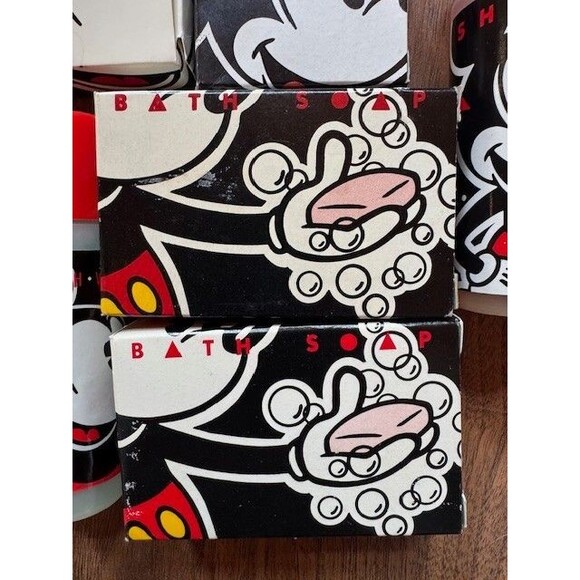 Vintage Walt‎ Disney Mickey Mouse Toiletries 8 PC Soap Mouthwash Conditioner Cap - Picture 13 of 14